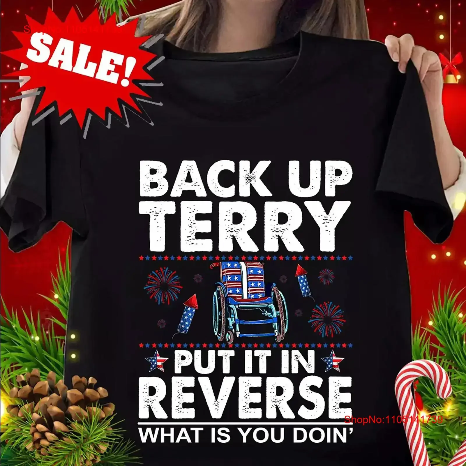 Back Up Terry Put It In Reverse Fireworks divertida camiseta del 4 de julio vintage lavada superior para uso diario suave y cómodo