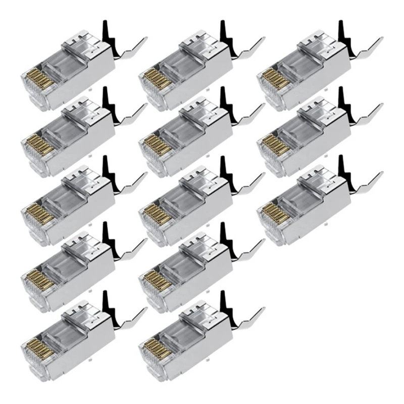 

ABRU-20 шт. CAT7 металлический экранированный разъем RJ45 Разъем кабеля Ethernet CAT 7, экранированный разъем RJ45