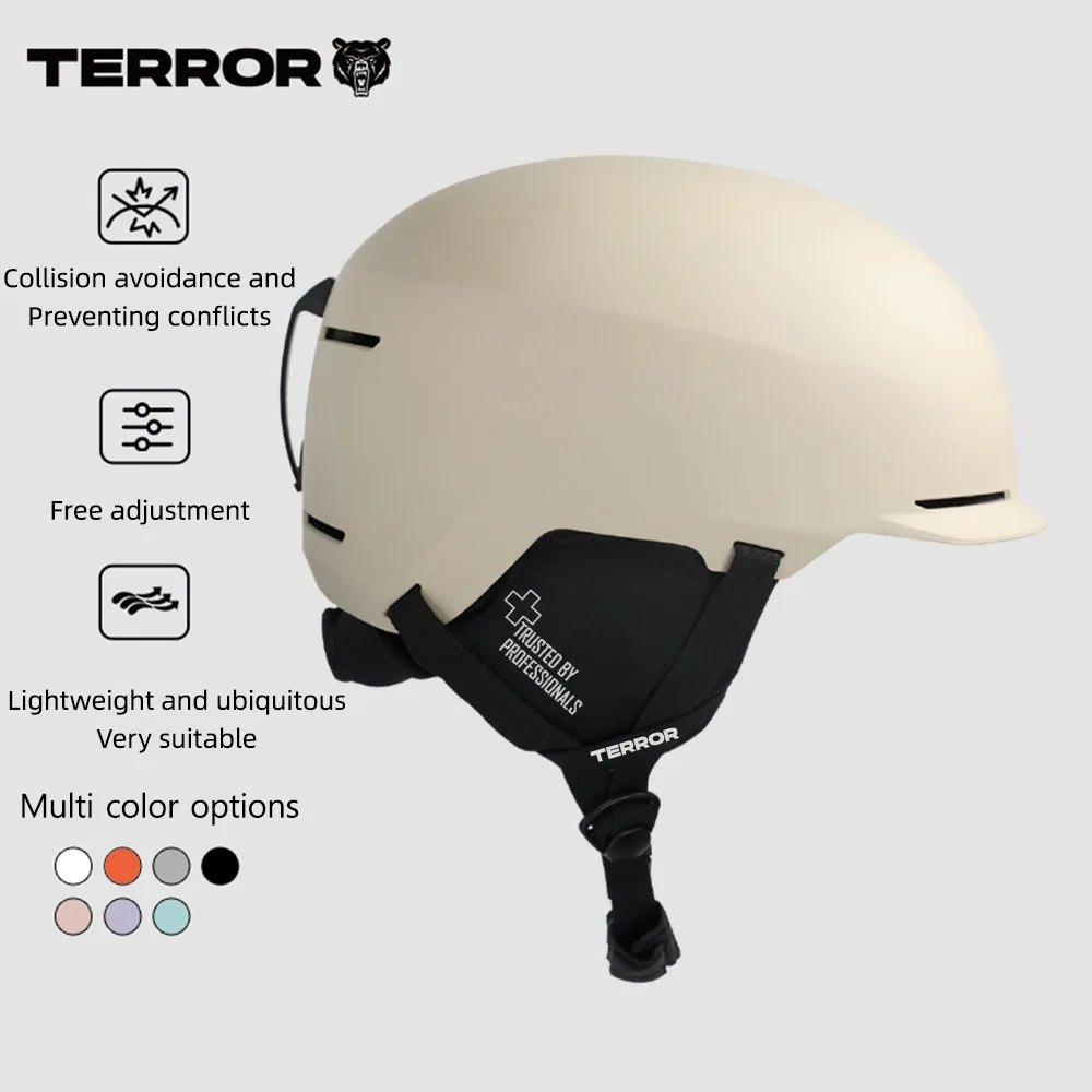 

TERROR P1 Ski Helmet Adult Men Women CE Certified Snowboard Helmet Safety Adjustable Warm Breathable Asian Fit