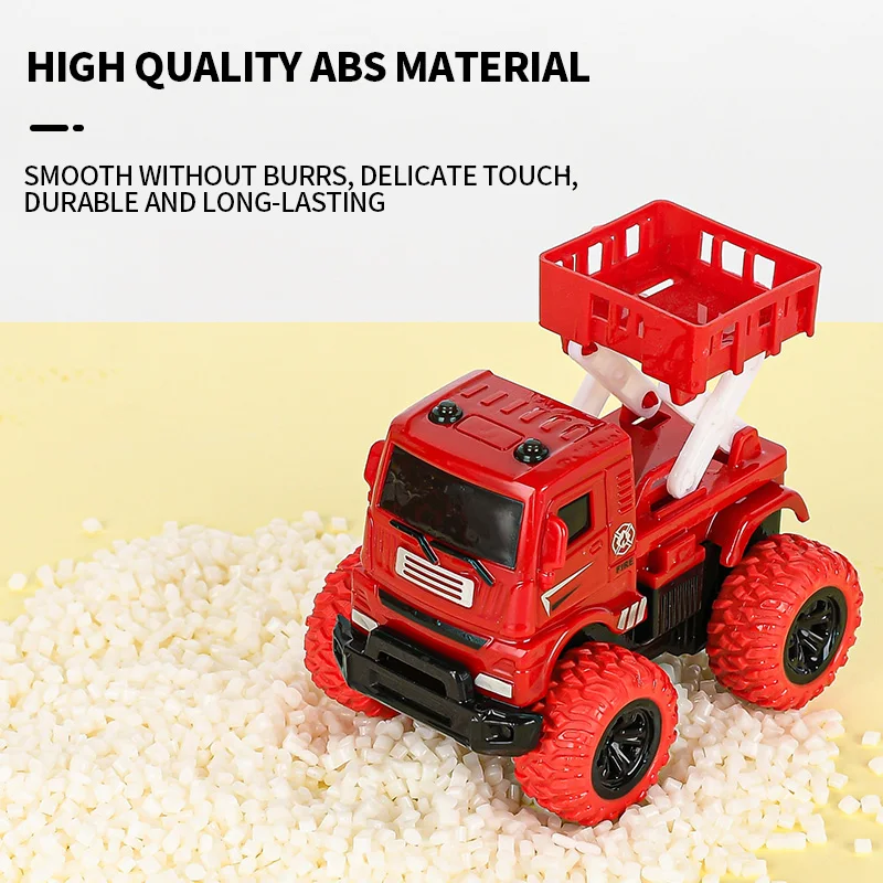 4-częściowy zestaw samochodzików inżynieryjnych - różne serie - odpowiedni dla chłopców i dziewcząt w prezentach