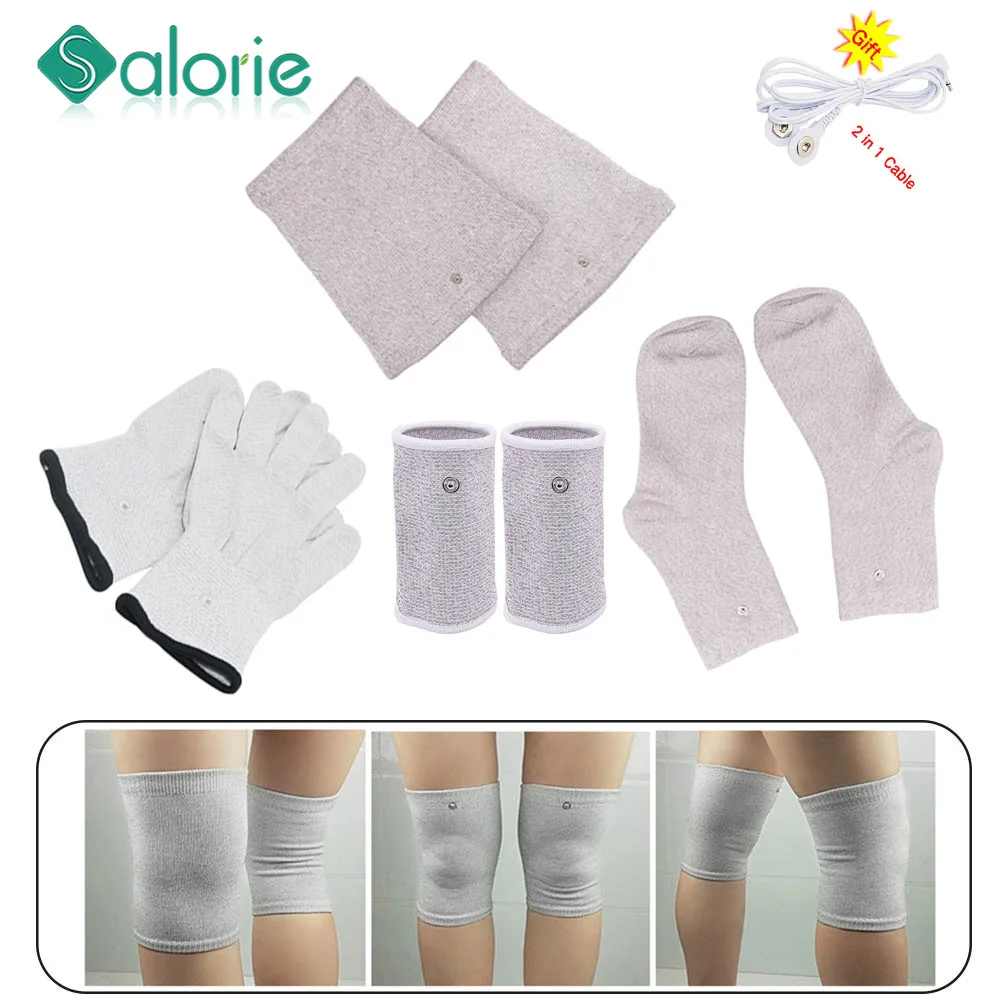 Gloves Sock Bracer Knee pads Fiber Electrotherapy Conductive Massage FOR TENS/EMS Electronic Therapy Machine