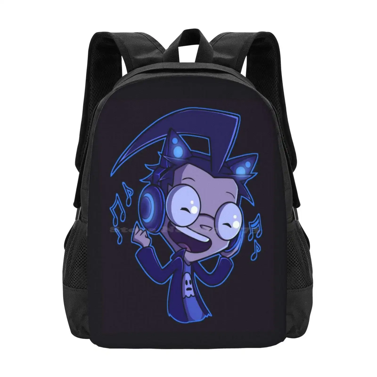 

Neon Dib - Blue Hot Sale Schoolbag Backpack Fashion Bags Invader Zim Dib Dib Membrane Music Spectra22 Neon Blue Cat Ear