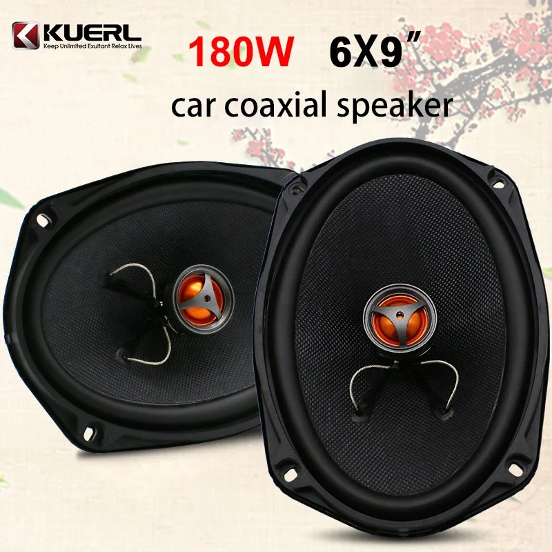 4/5/6/6x9 Inch 4OHM Car Audio Speaker 91dB PEI dome tweeter Rubber-edged injection-molded bass cone 2 Way Car Coaxial Speaker