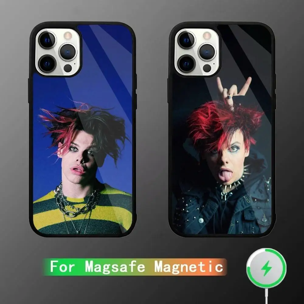 

Y-Yungblud Singer Phone Case For iPhone 17,16,15,14,13,12,11,Pro,Max,Plus,Mini,SE4,E Magnetic Magsafe Wireless Charging
