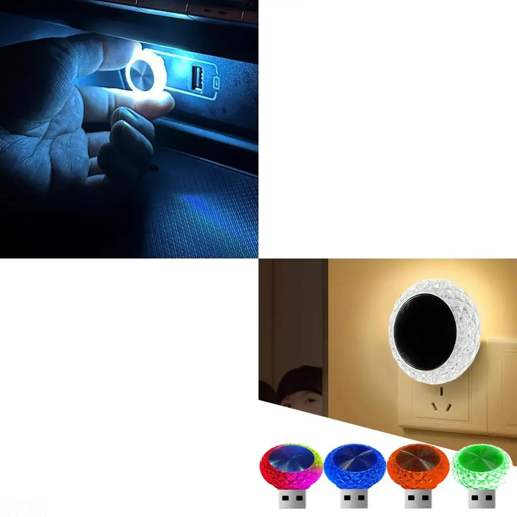 G7NA USB Powered Multicolor Car Light LED Night Lamp for Home Vehicle Use
