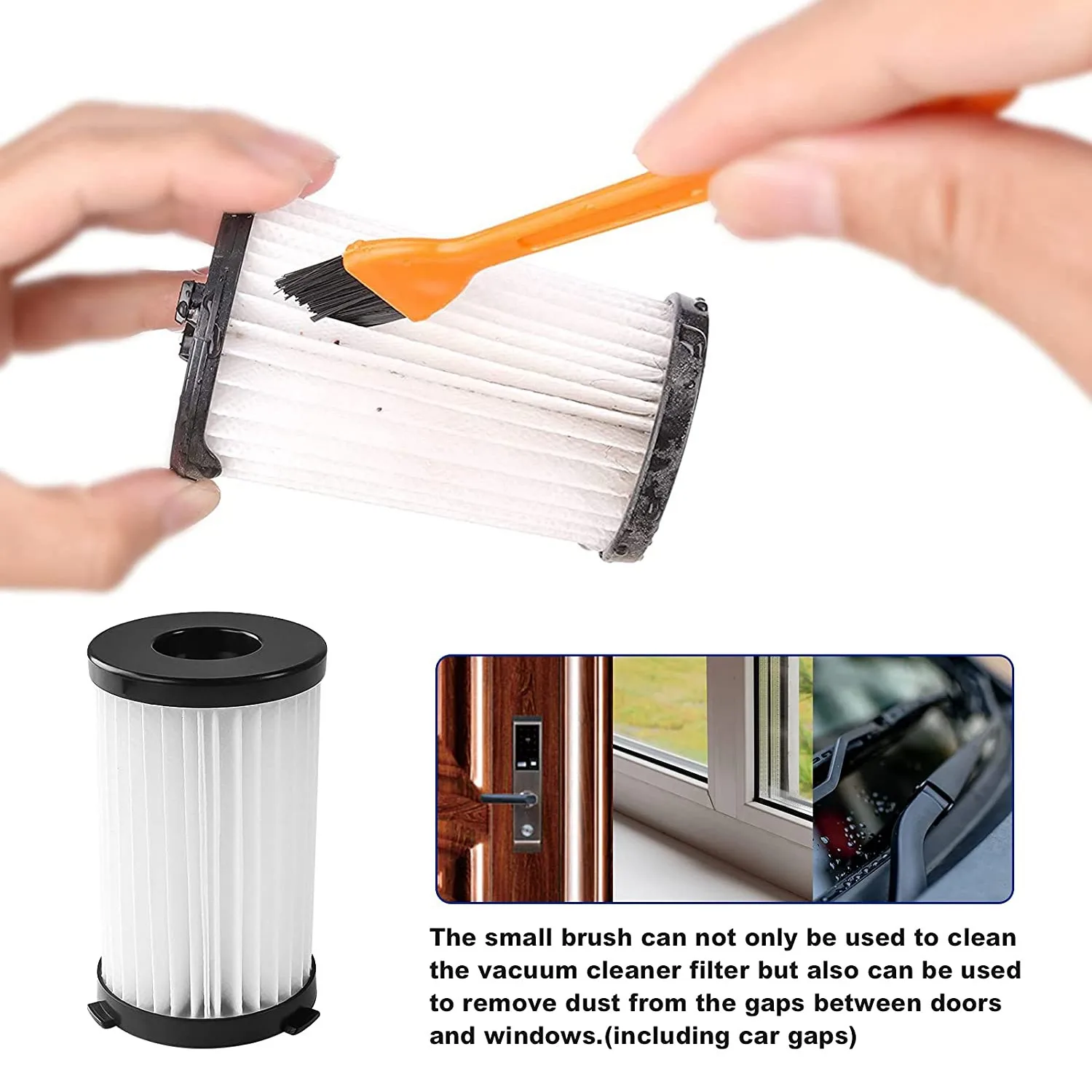 Filtros de repuesto para aspiradoras MOOSOO D600 y Ariete Handyforce RBT 2761 RBT 2759 Incluye 8 filtros + 8 filtros de espuma