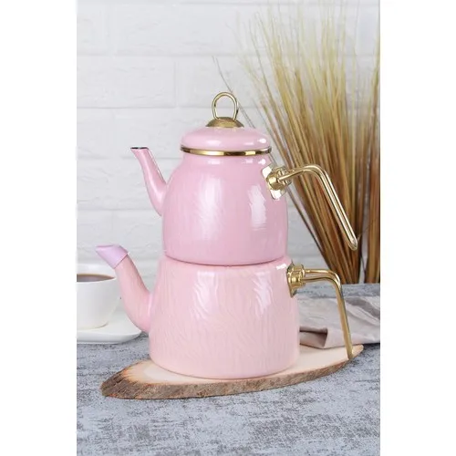 Acar Qualita Hüma Enamel Teapot-Pink