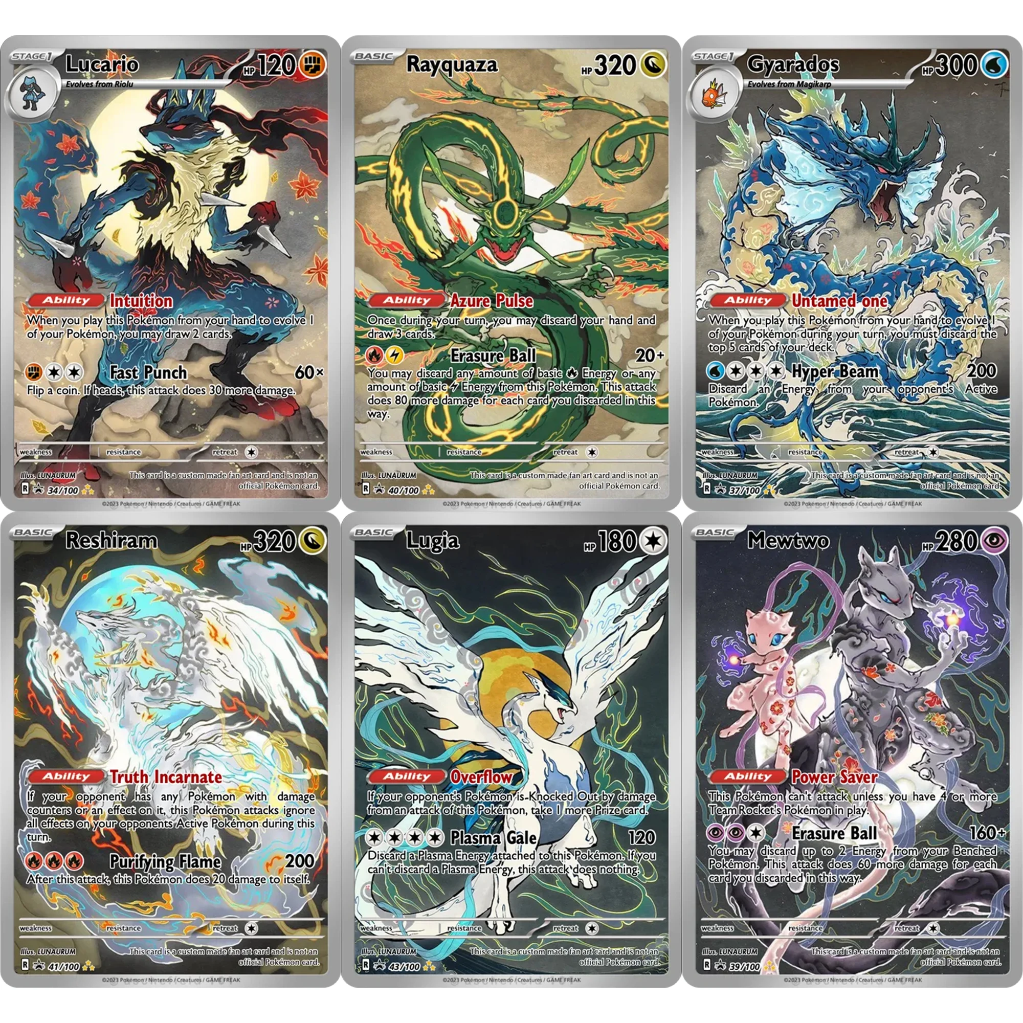 

Набор из 16 коллекционных карточек PTCG: Rayquaza, Mewtwo, Gengar, Lugia, Gyarados, Snorlax. Серия Ukiyoe. Карточки для самостоятельного изготовления, аниме-коллекция, игрушка.