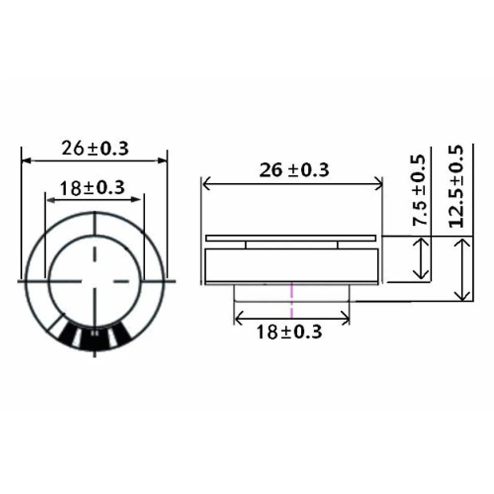 26mm 4Ohm 3W / 8Ohm 3W resonant horn Somatosensory DIY metal structure plane vibration mini audio speaker 1pcs