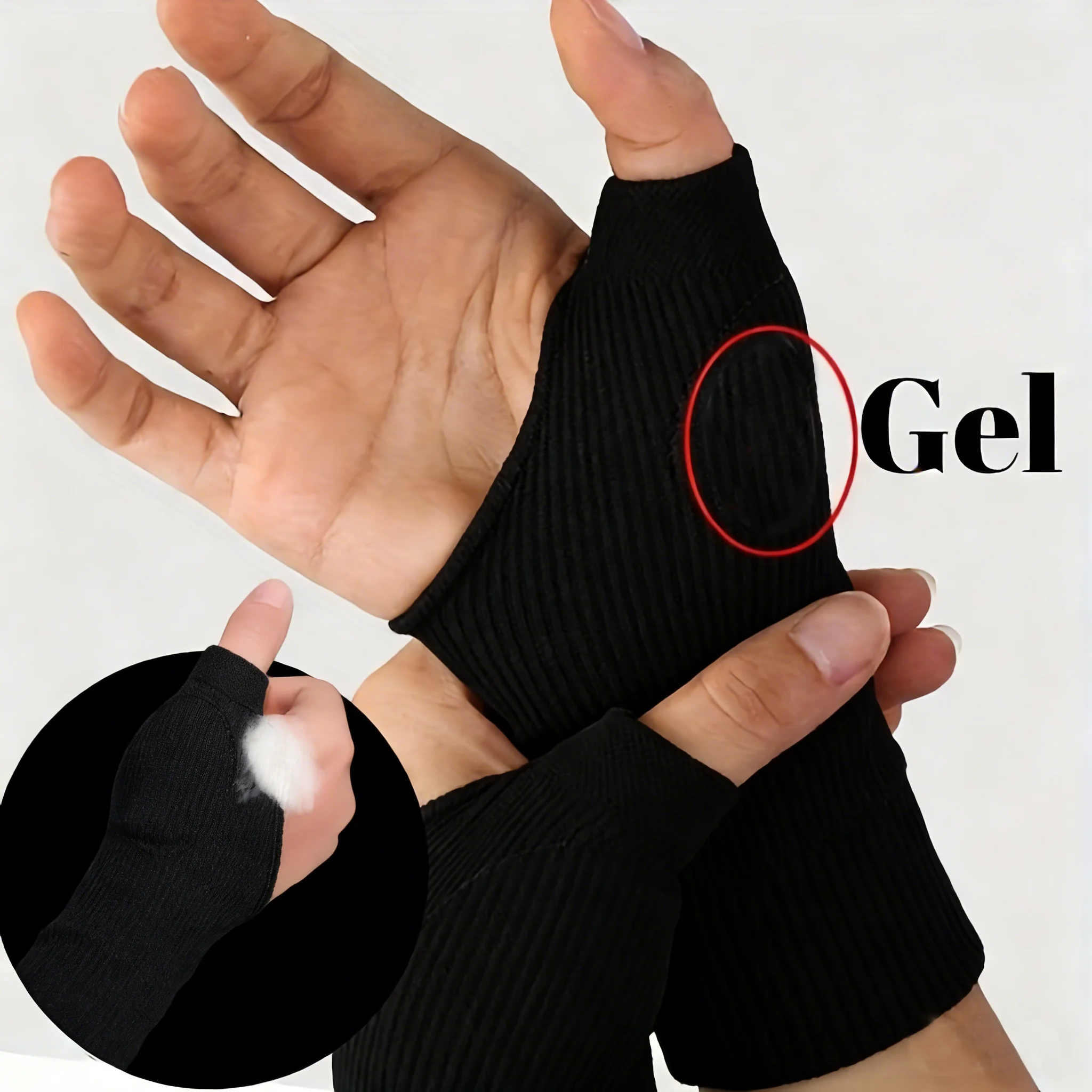 

1Pair Wrist Thumb Compression Arthritis Gloves Breathable Wrist Support Brace Wrist Sleeve Knitted Finger Thumb Injury Pads