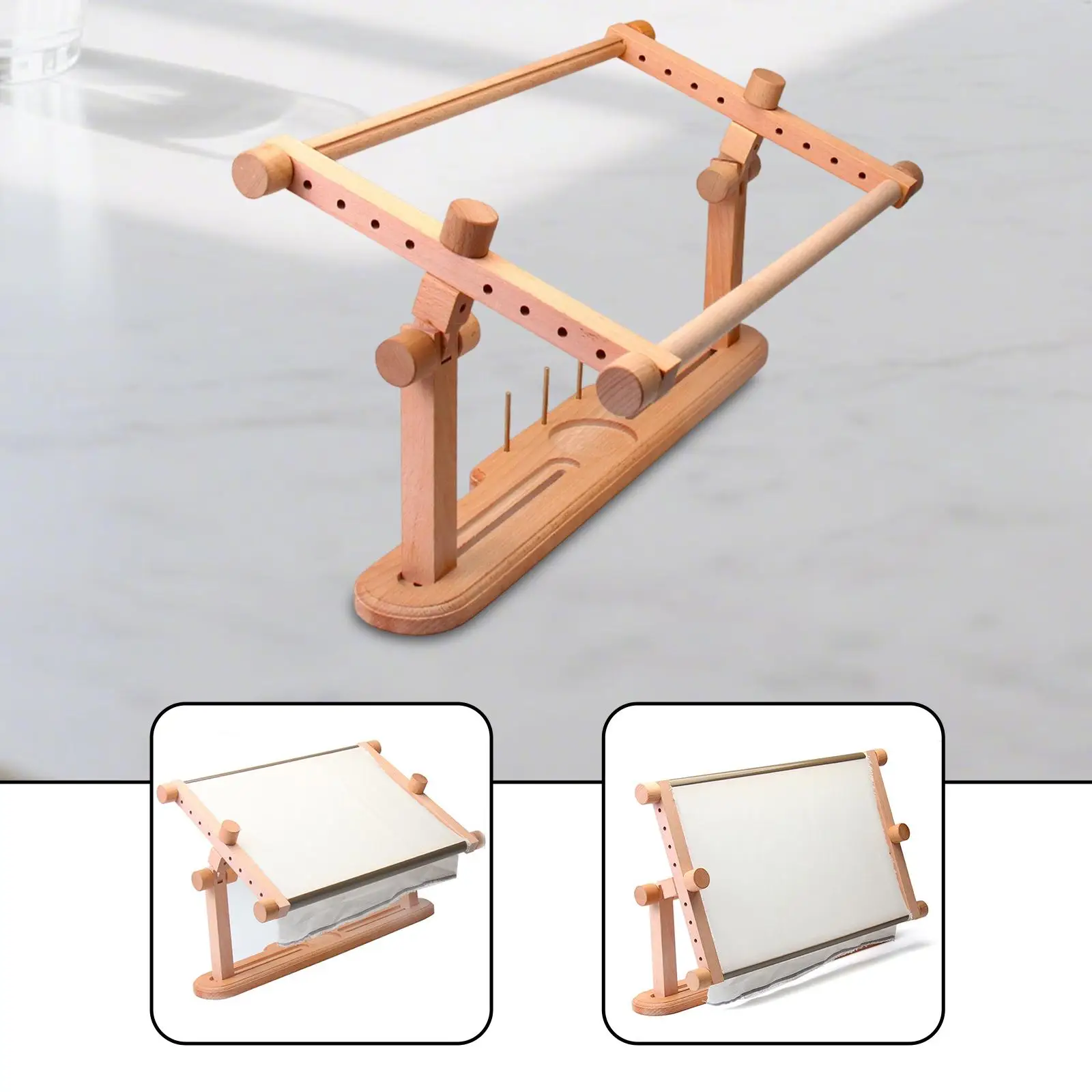 

Деревянная вращающаяся подставка для вышивания, держатель для рукоделия, подставка для вышивки крестом