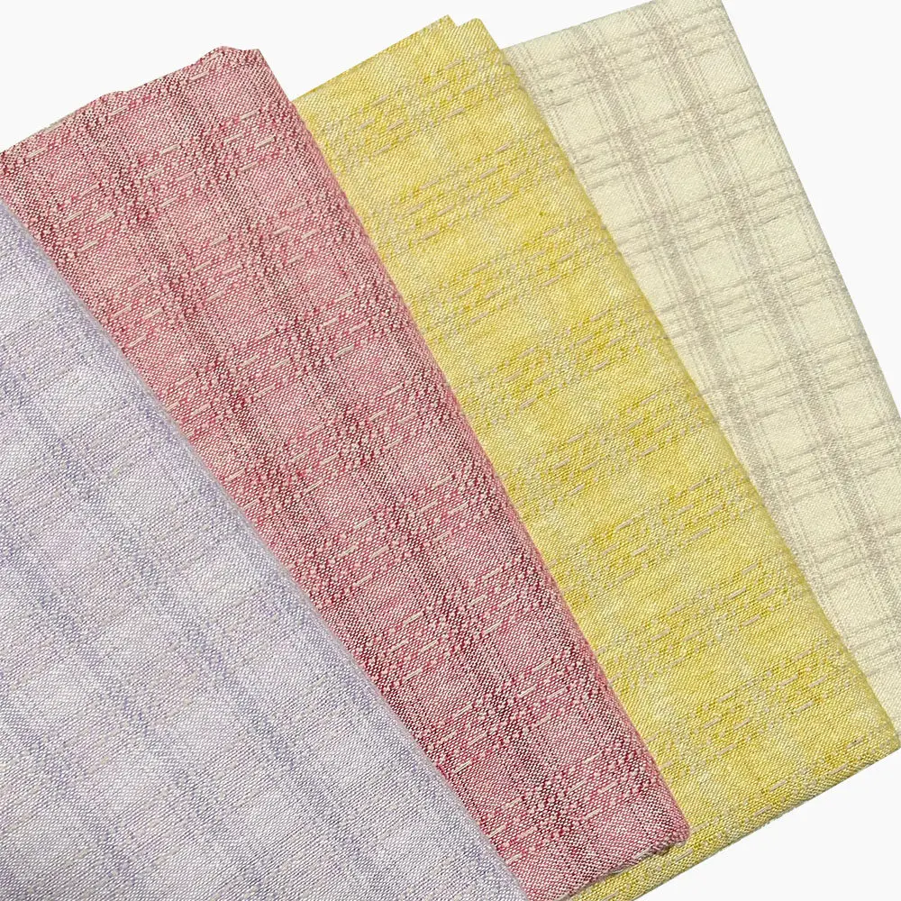 Tela Teñida con Hilo 100% Algodón en Tonos Macaron, Textura Suave a Cuadros, Ideal para Confección de Ropa y Vestidos de Muñecas Hechos a Mano