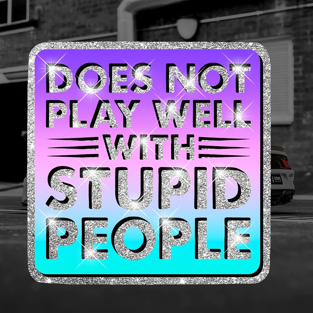 Square Text Car Sticker 