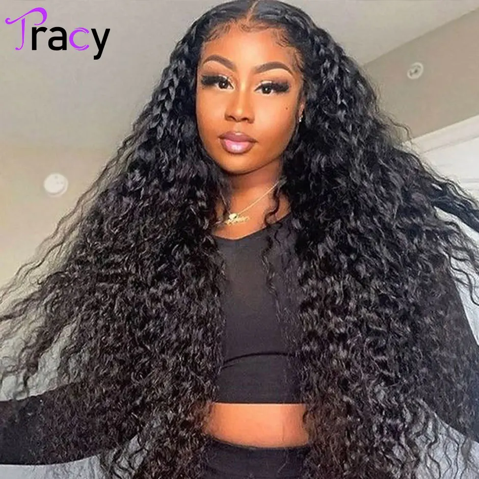 Tracy Hair Deep Wave Frontal Wig 13x6 Hd Lace 13x4 Lace Frontal Human Hair Wig Glueless Preplucked Human Wigs Ready To Go