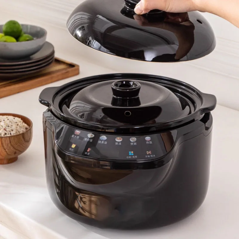 Electric Rice Cooker with Ceramic Inner Pot and Uncoated Firewood Rice. Home Intelligent Touch Multifunctional micro Piezoelectr