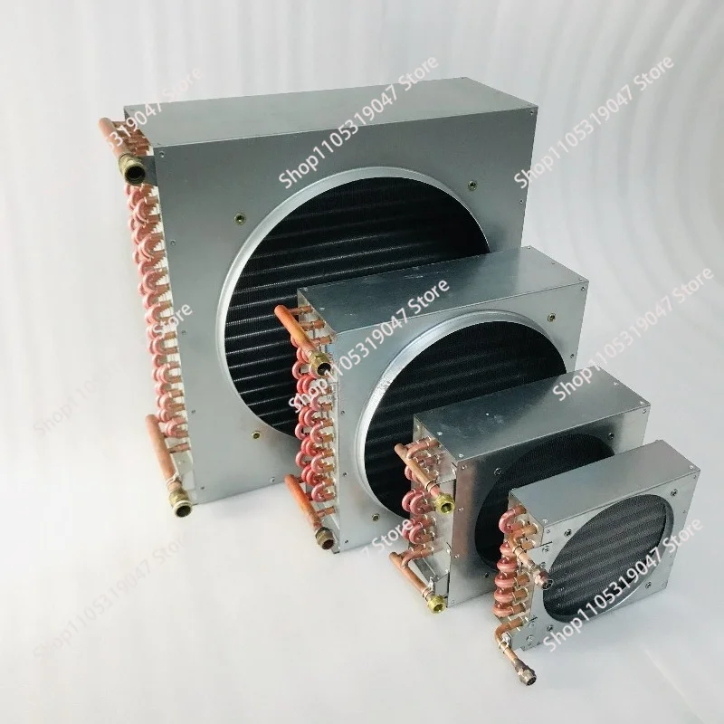 Copper Tube Aluminum Fin Condenser Coil, Air Cooled Refrigeration Condenser for Freezer, Chiller, HVAC Cooling System