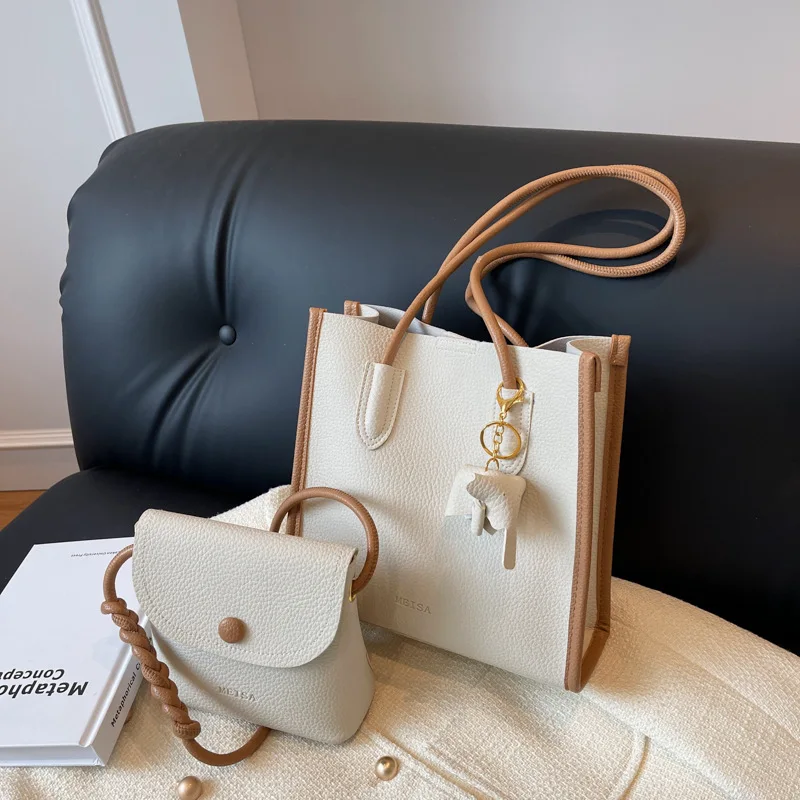 

Solid Color PU Leather Women's Handbag, Versatile Korean Single Shoulder Underarm Bag, Temperament Tote Bag for Women Daily Use