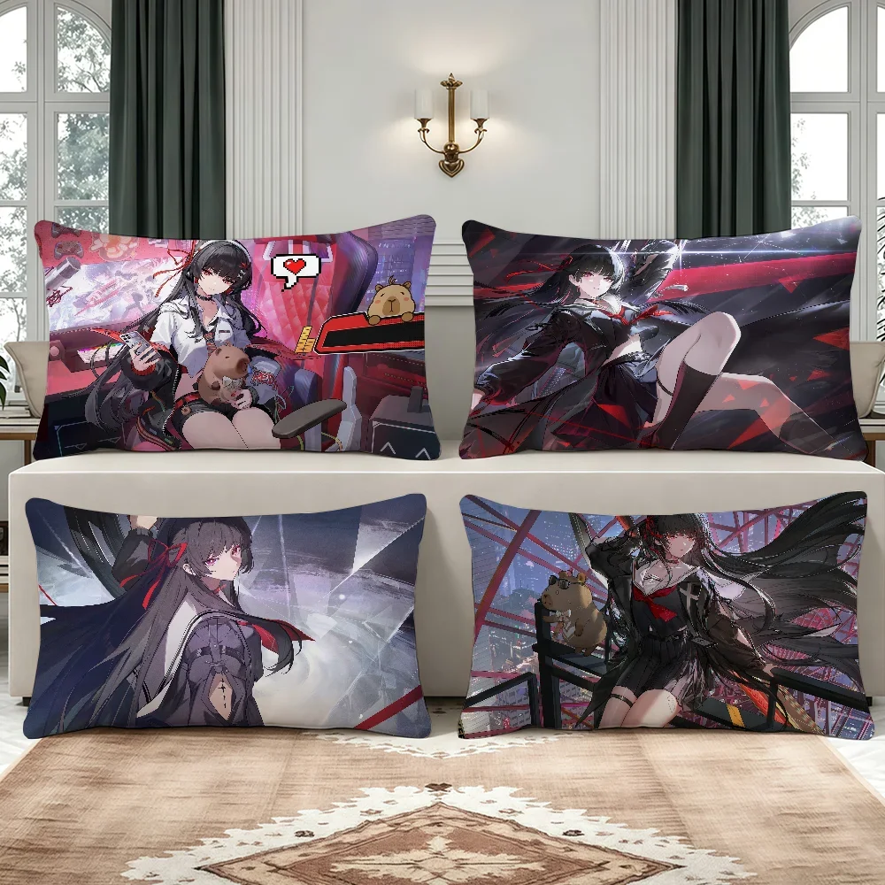 Chisa Game Wuthering Waves cushion cover Breathable Washable Decor Shell Concealed Zipper Sofa Office Lumbar Decoration