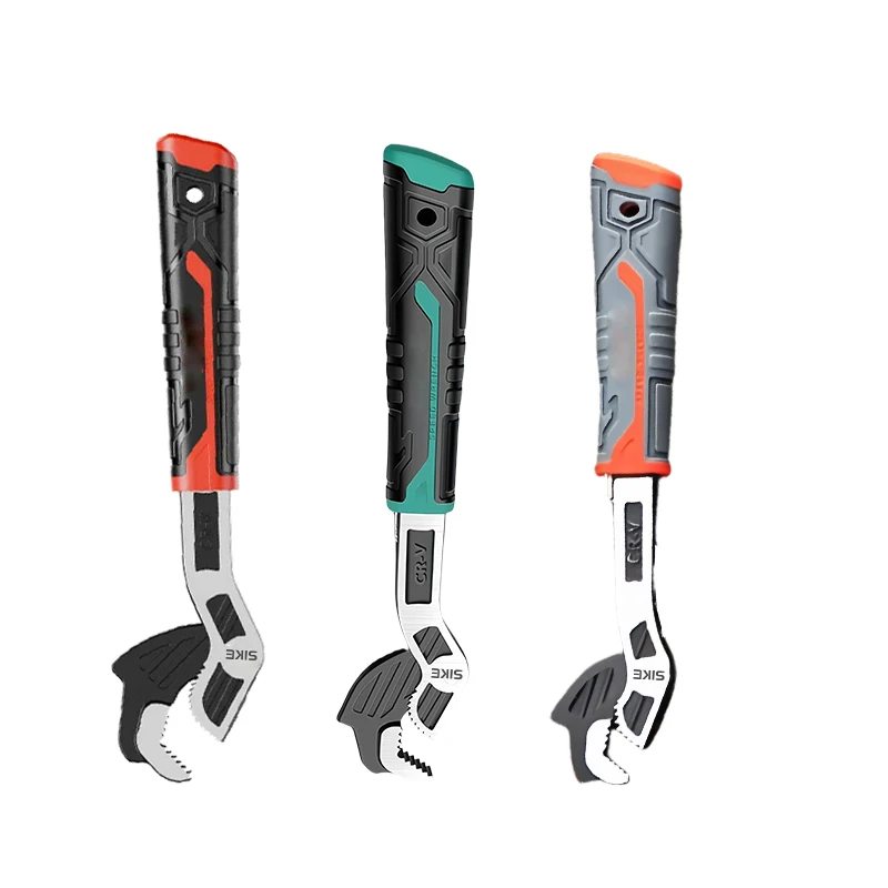 Multifunctional Adjusting Pipe 6 8 10 12 Inch Chrome Steel Plumbing Tools Large Caliber Self Locking Adjustable Wrench