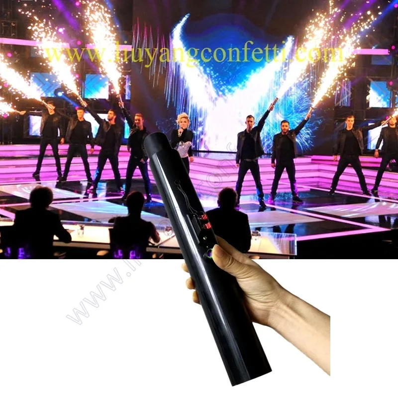 Grand Couple Entry Mariage Bride DJ Hand Held Cold Spark Pyro Shooter-Reusable Indoor Stage Fountain Fire Wedding Machine