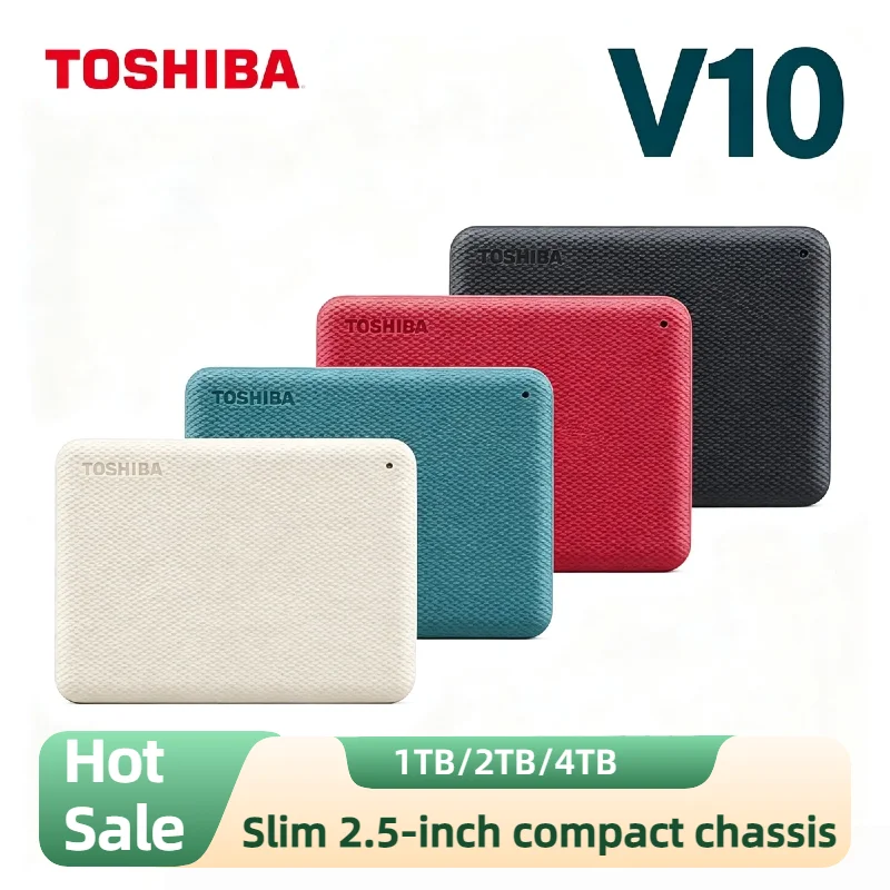 Toshiba Canvio V10 4TB 2TB 1TB USB 3.0 2.5 Inch External HDD Portable Hard Drive for Computer Laptop Storage Max