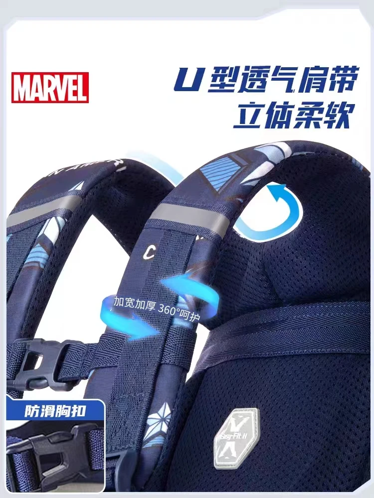 Disney Marvel Jungen Schultaschen Klasse 1-5 Iron Man Captain America Grundschüler Schulter Orthopädischer Rucksack Mochilas Escolare