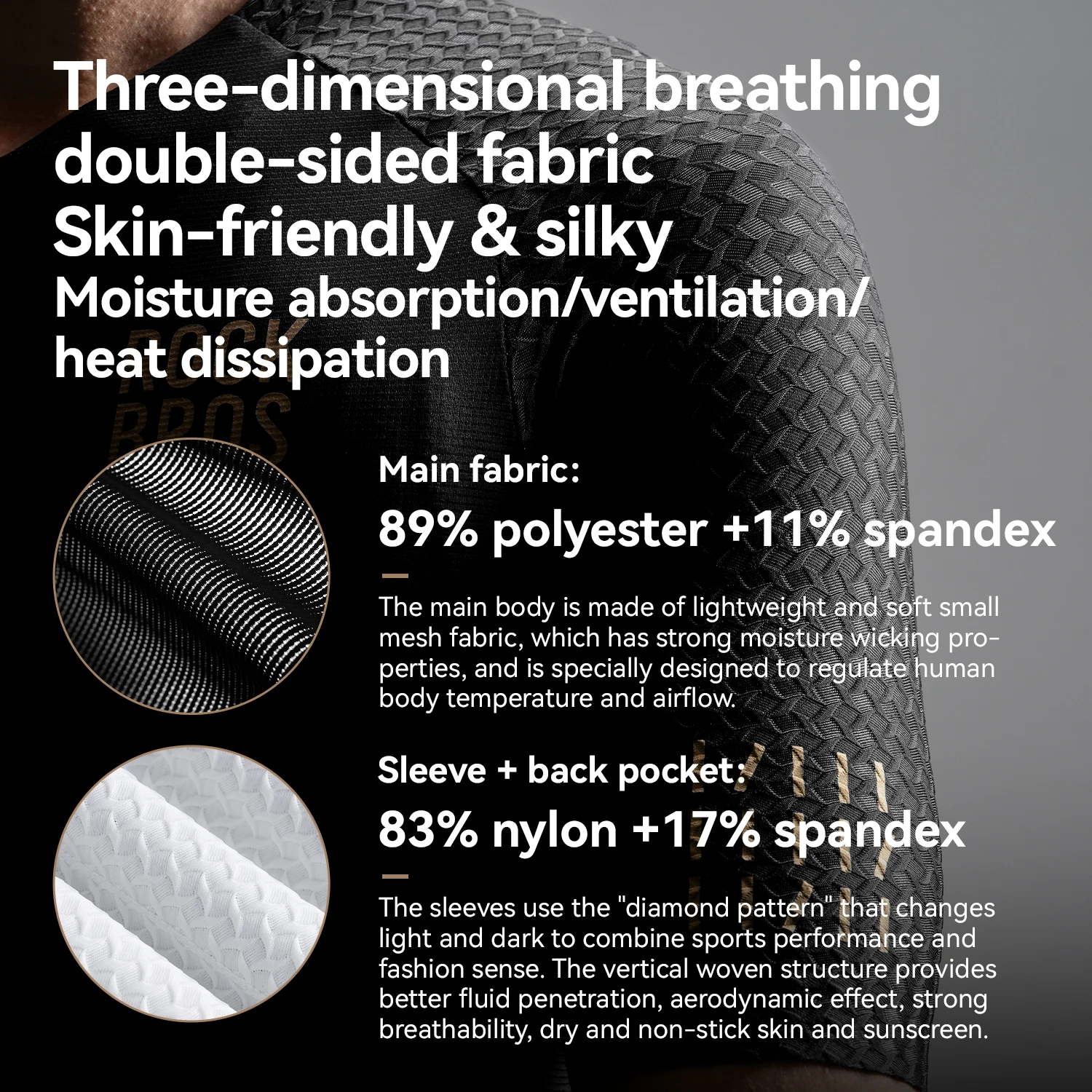 Maglia da ciclismo ROCKBROS Camicia antivento a maniche corte Camicia sportiva da bici Camicia estiva riflettente traspirante con cerniera YKK