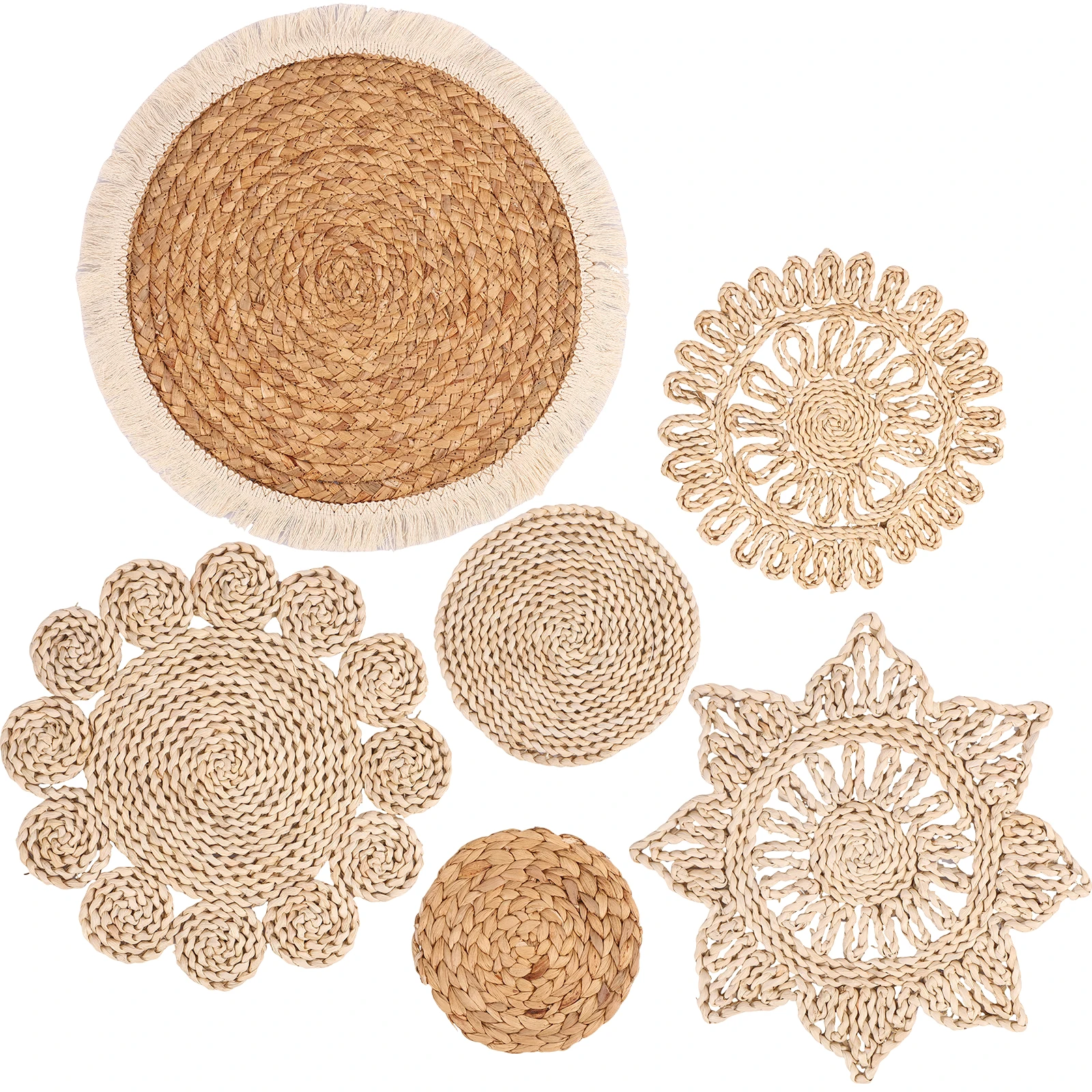 6Pcs Boho Woven Wal… - image