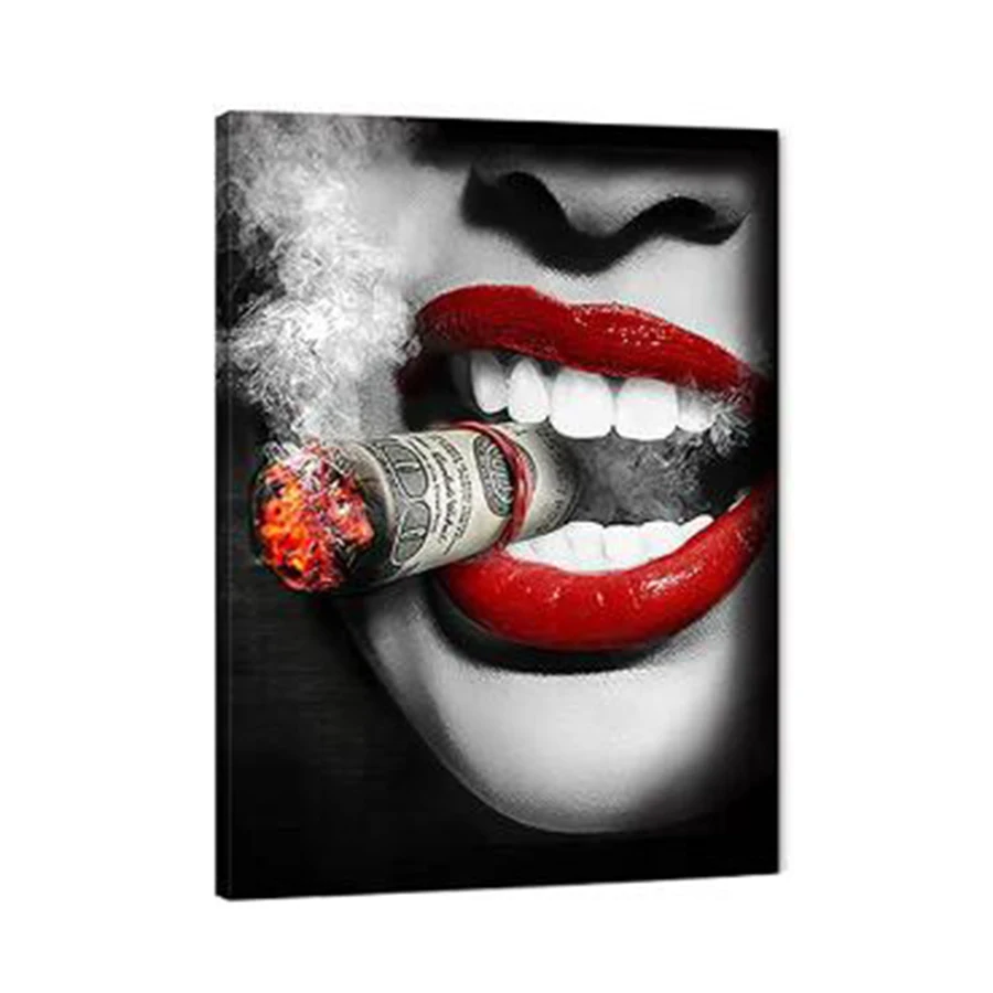 5D Diy Diamond Painting Smoke Girl Cross Stitch Full Diamond Embroidery Needlework Diamond Mosaic Home Decor