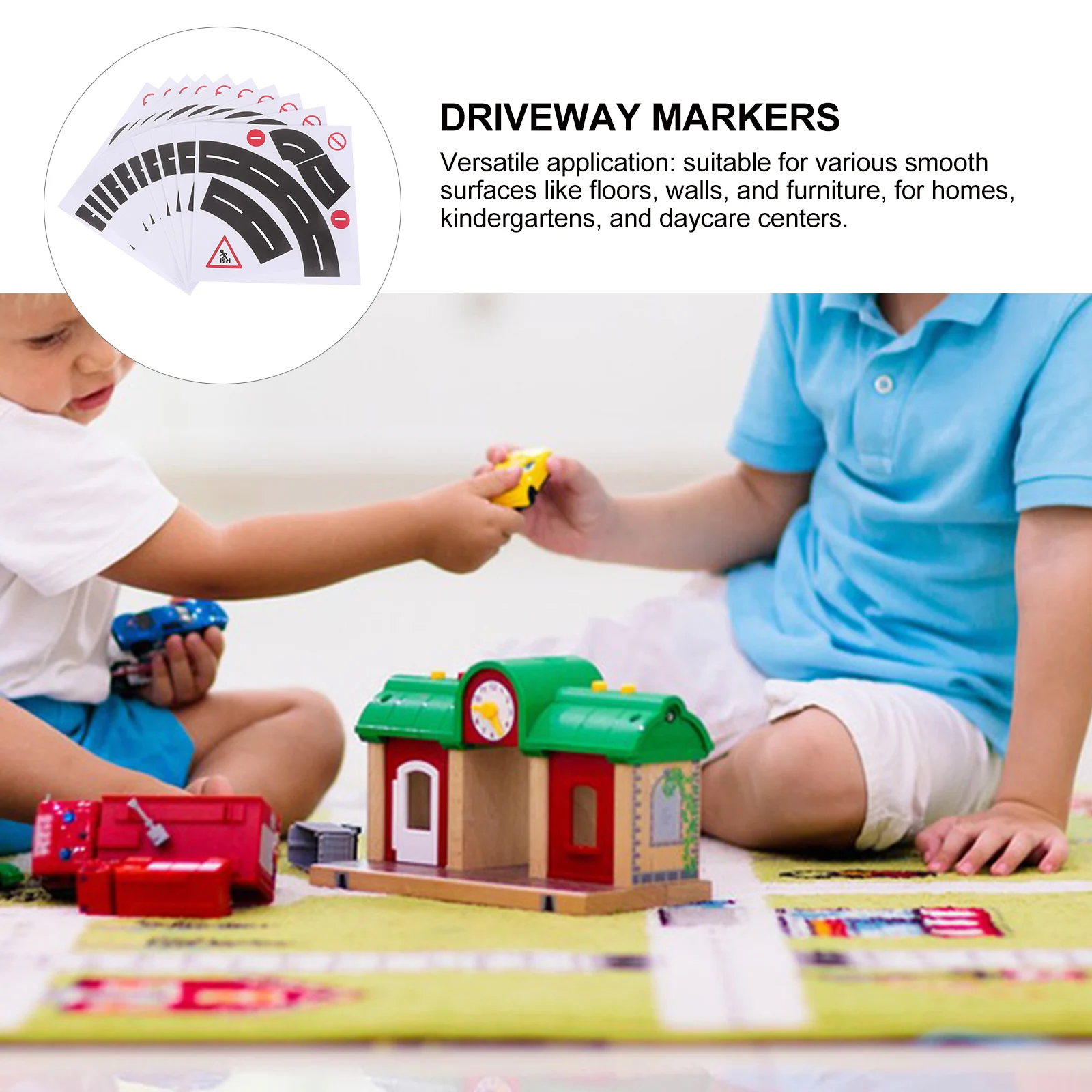 

10 Sets Highway Curve Stickers Decorative Road Traffic Tapes The Sign Adhesive Diy Child