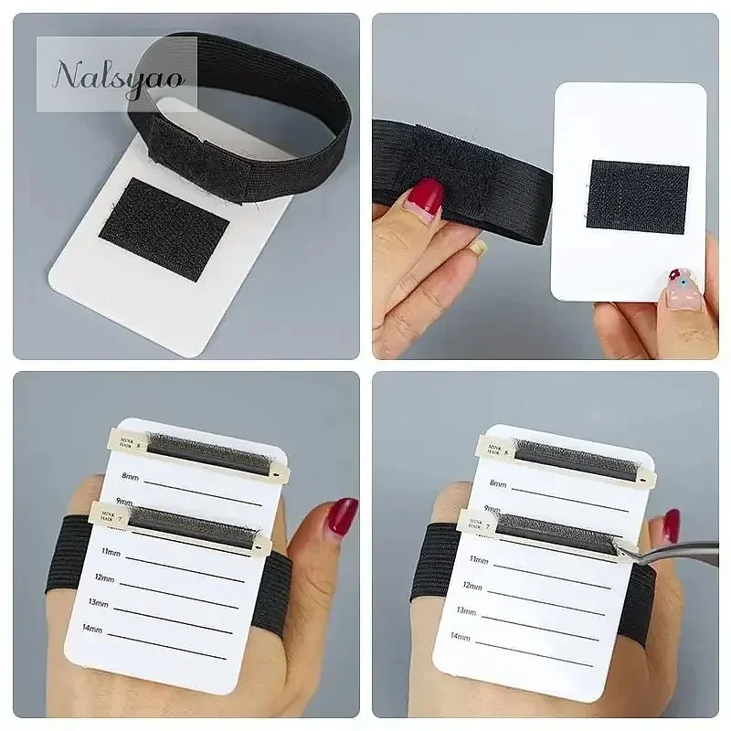 Eyelash Extension Pallet with Adjustable Wrist Strap Hand Plate Lash Holder Grafted Eyelash Show Board
