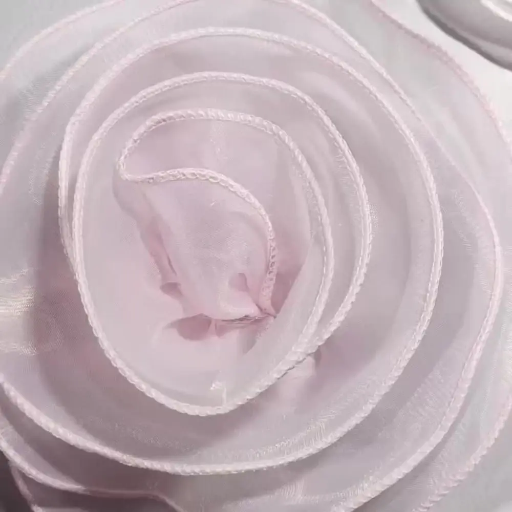 Handgemachte Rose Blume Brosche mehr schicht ige Garn Kleidung Kleid Dekoration Vintage Anstecknadeln Näh applikation DIY