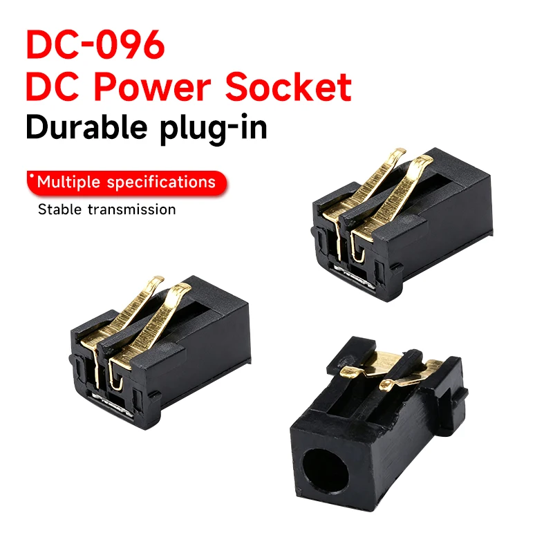 5pcs DC-096 Compact Charging Port Power Jack 2.1x0.48mm Size for Electronics