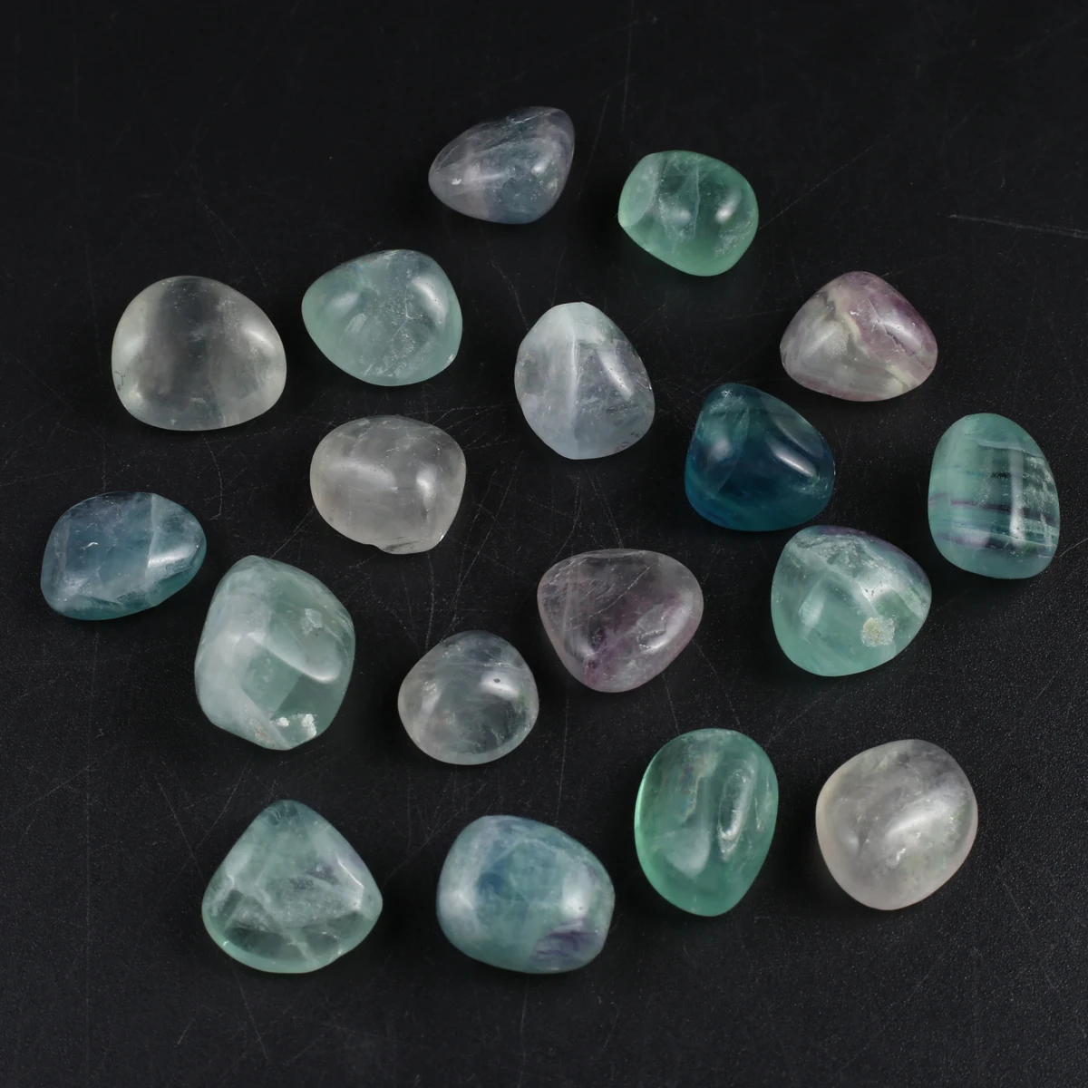 10pcs Natural Fluorite Beads Ornament Irregural Purple Agate Loose Beads Energy Guardian Gem Fengshui Home Decoration ﻿15-20mm