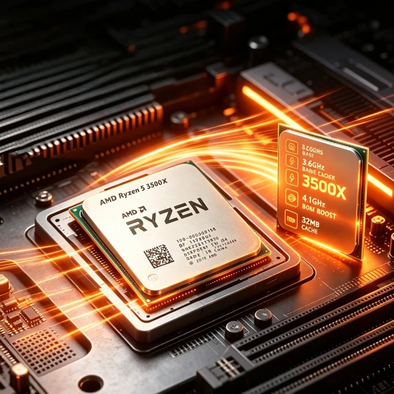 

Ryzen 5 3500X Desktop Processor 6 Core 6 Thread 3.6GHz 65W AM4 Socket Tray Chip For Gaming PC DDR4 Motherboard