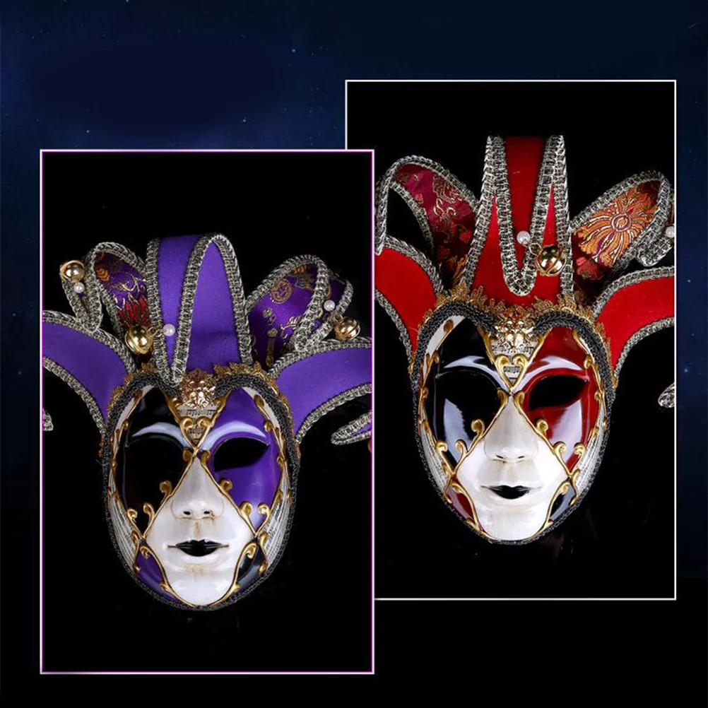 Toyvian Maskaraid Mask Women Full Face veneziane Women Masquerade Cosplay Costume Prop Carnival Venice italia Halloween