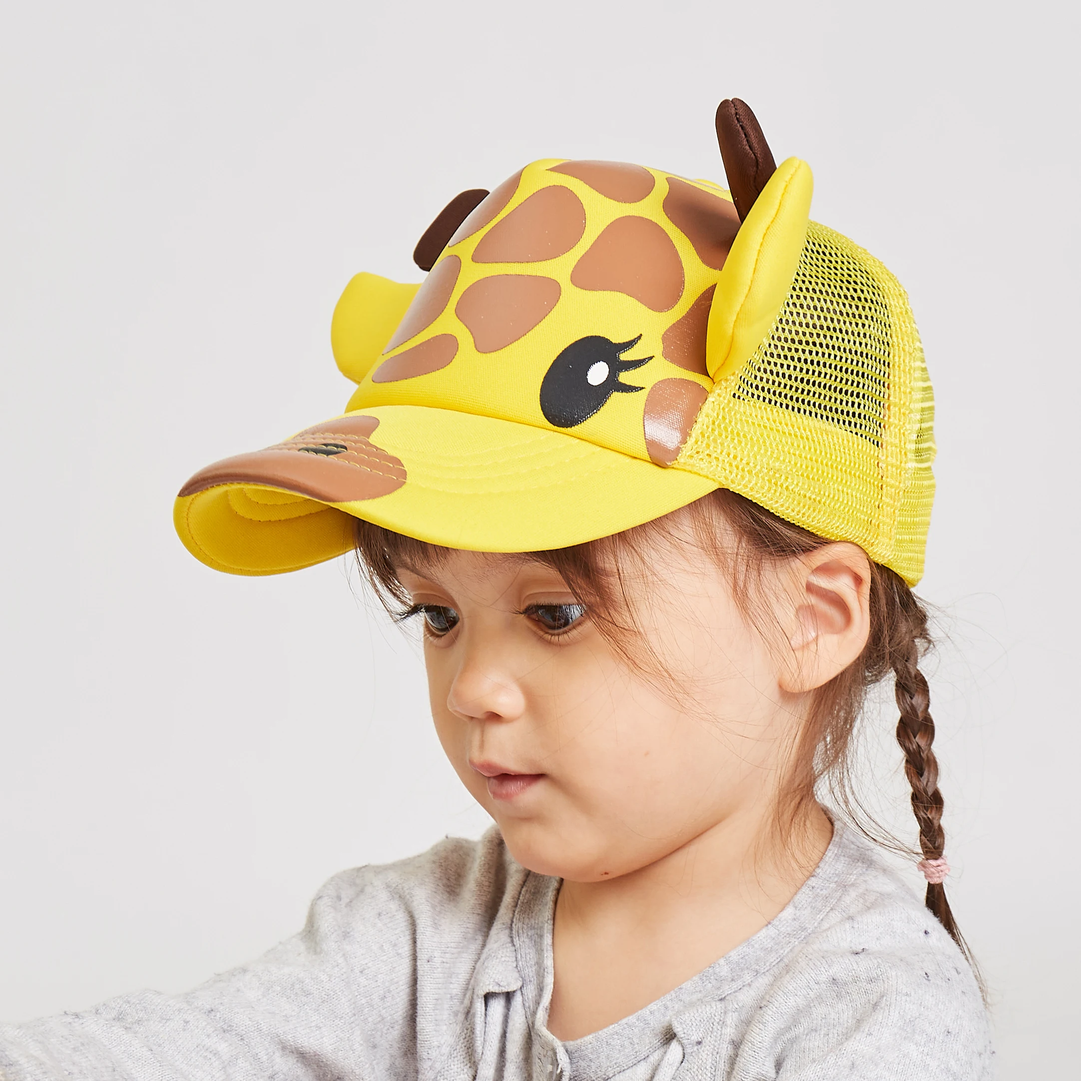 Kleinkind Niedliche Tier Baseball Kappe Einstellbar Kinder Outdoor Sonnenhüte Baby Mesh Zurück Kappe Für Jungen Und Mädchen – Detail 5