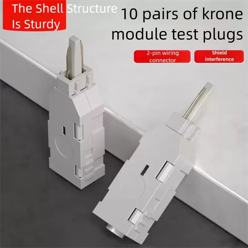 500 szt. głowic testowych 110 RJ11, złącze głosowe, kontrola MDF, wtyk telefoniczny 2-żyłowy do 10 par modułów głosowych Krone, panel telekomunikacyjny. — zdjęcie 3
