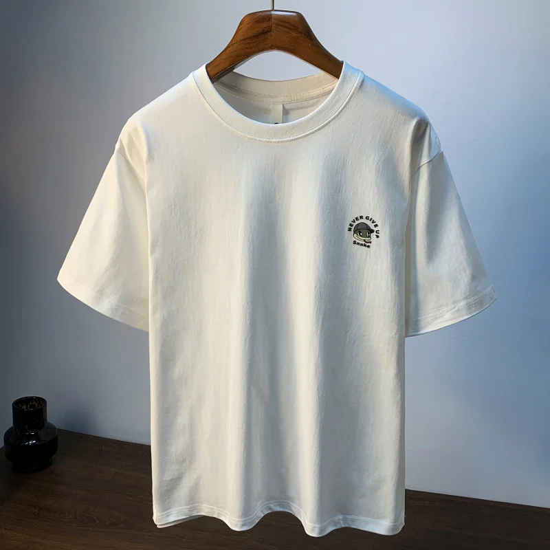 

Fashionable street T-shirt for men in summer 2025, new oversized loose and simple printed breathable short sleeved shirt for men
