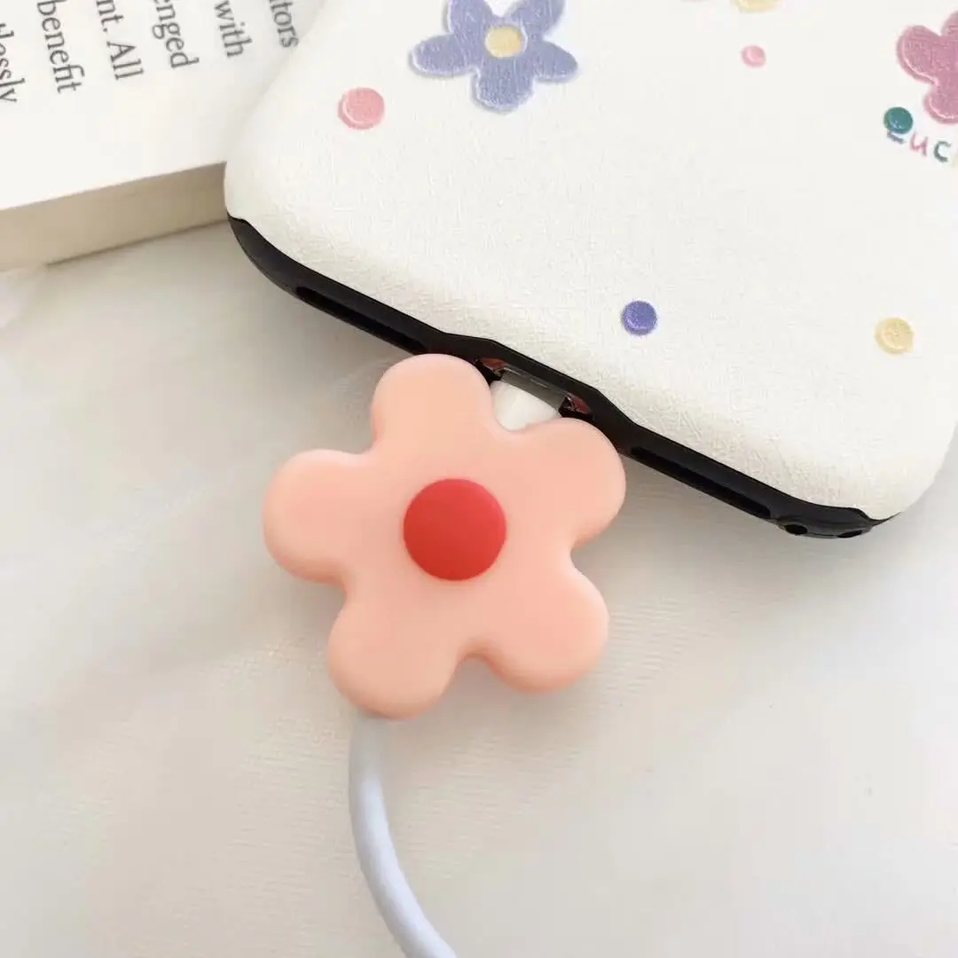 Protector Cable Charger Cute USB Cable Protector Cartoon Kawaii Cable Organizer For IPhone