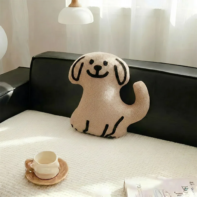 Cute Cartoon Stuffed Animal Cushion Cover Nordic Ins Style Plush Pillow Soft Sofa Living Room Decorative Pillow Case Home Decor