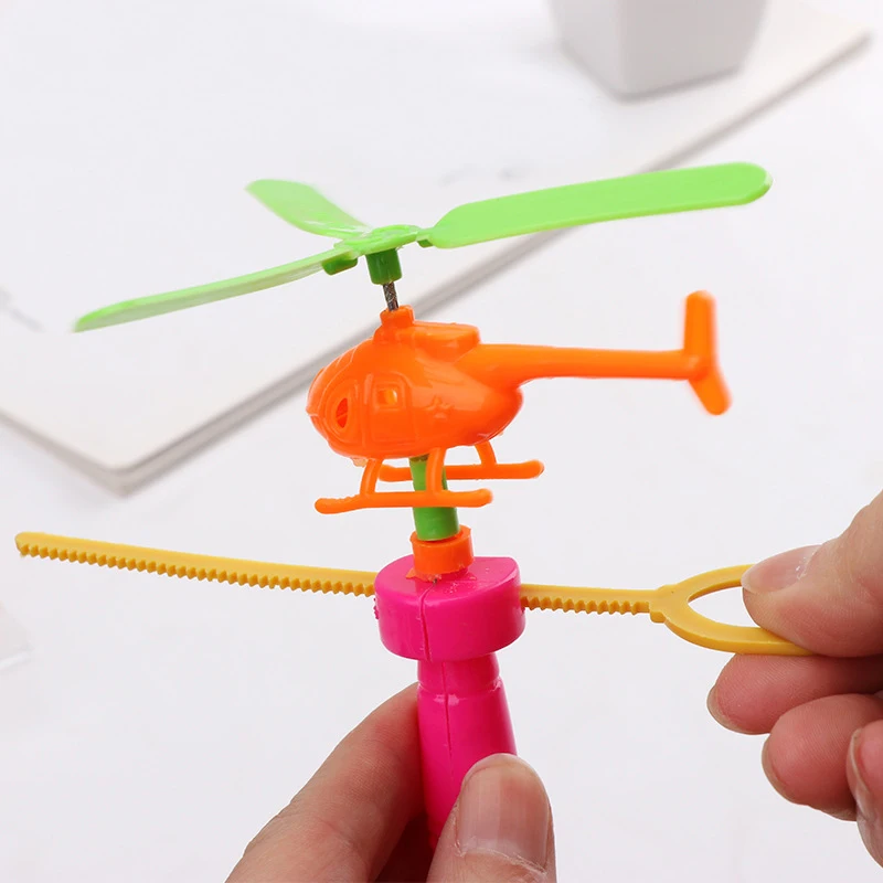 5Pcs DIY Pull Line Helicopter Plane Outdoor Games Interactive Toy for kids Birthday party Favors Pinata Fillers Carnival Prizes