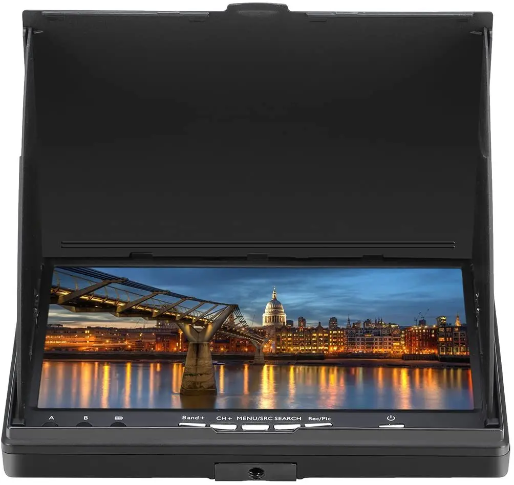 NEEBRC 7 Inch Handheld 5.8G FPV Monitor 40CH AutoScan Dual Diversity with DVR Built‑in 2000mAh Battery 800*480 TFT LCD for Drone