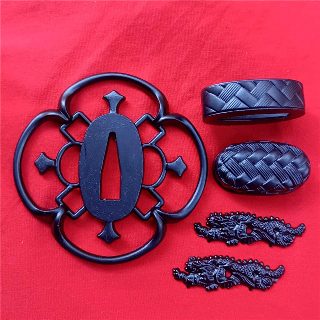 Home Decorate Sword Fitting Blade Guard Tsuba Fuchi Kashira Menuki For Japanese Katana Sabre Edged