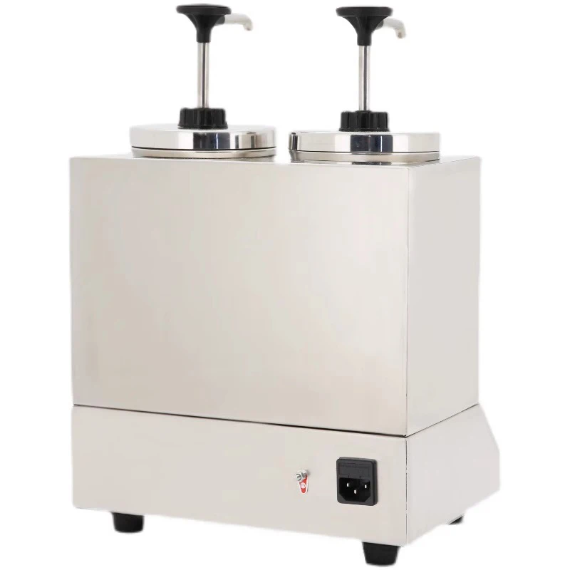Double-head stainless steel sauce heat preservation furnace juice jam chocolate chocolate sauce heat preservation machine double