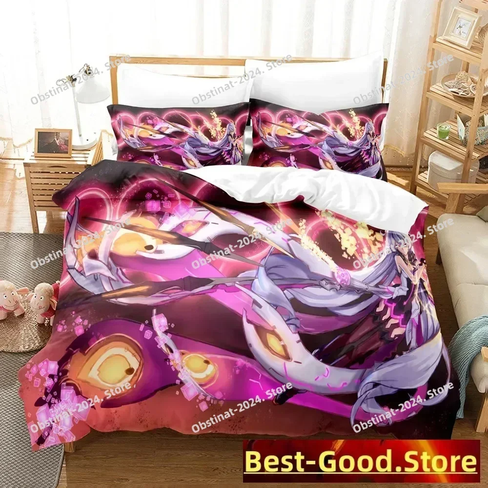 Top 2014 Honkai Impact 3 Bedding Set Printed Bed Set With Pillowcase Bed Duvet Cover Soft Single Double Queen Super King Size