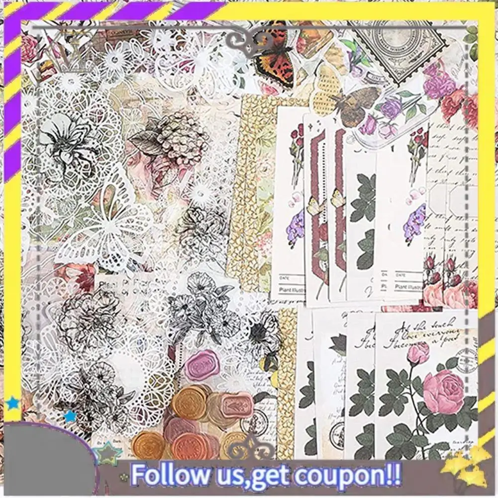 New 260 Piece Ephemera Set, Vintage Scrapbooking Supplies Pack, Vintage Paper And Paper Stickers, Art Craft Gifts, Letters