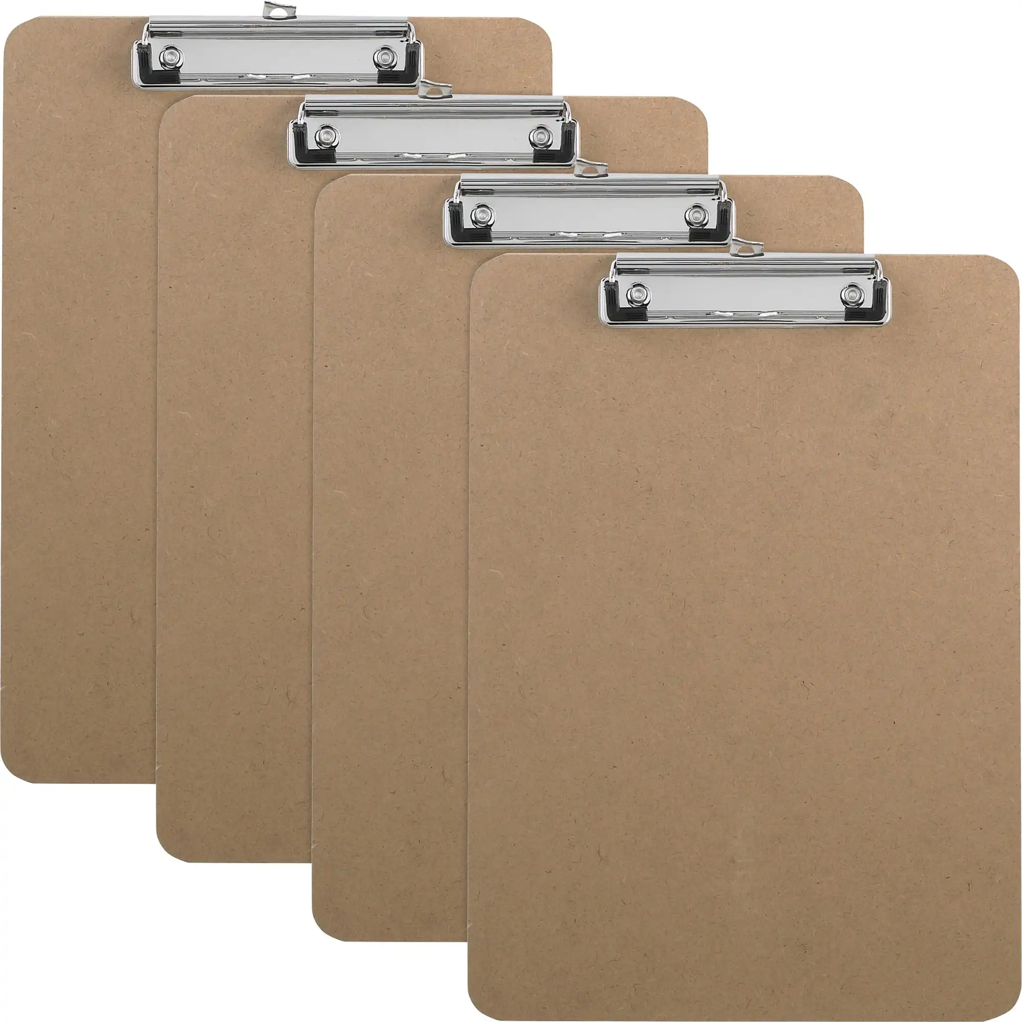 

Business Source Flat Clip Hardboard Clipboard - 9" X 12 1/2" - Brown - 6 / Box