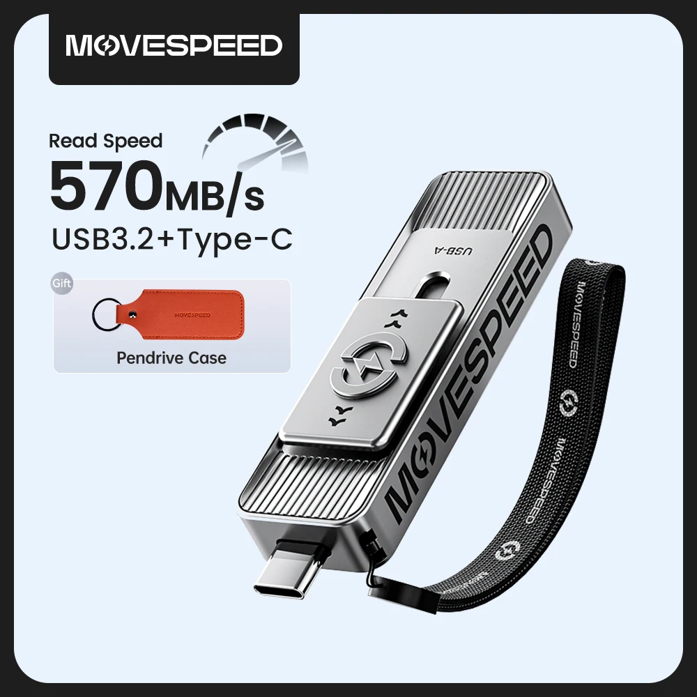 MOVESPEED SP05 570 MB/s USB Type C Flash Drive 2 TB 1 TB 512 GB 256 GB 128 GB OTG USB 3.2 Gen 2 Pendrive voor iPhone 15/16 Laptop PC