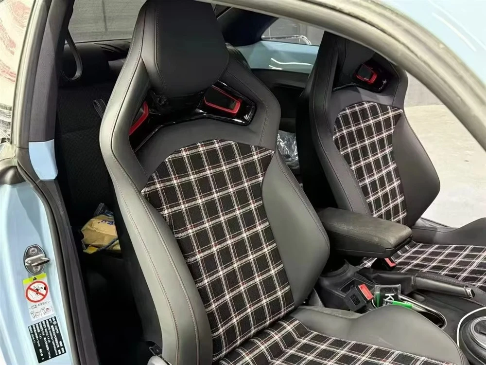 High Quality Universal Red and Black Adjustable Racing Bucket Seat Sports Car Modification view 4